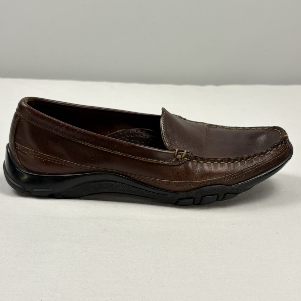Allen Edmonds Boulder Dark Brown Leather Loafers Slip-On Driving Shoes 8D USA - Picture 4 of 14